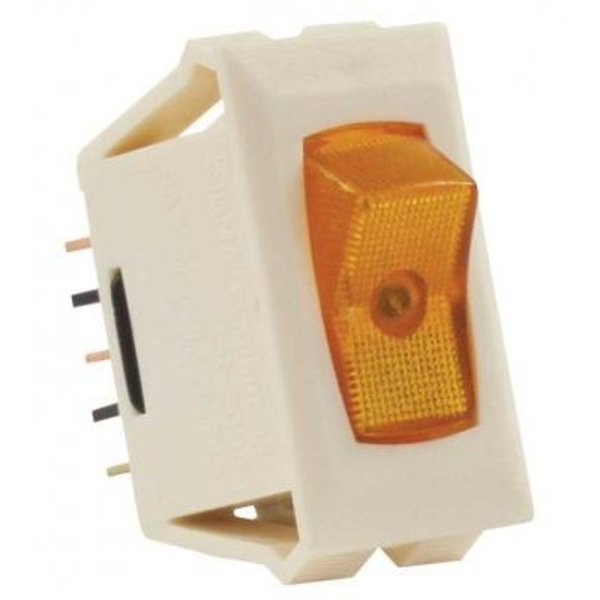 Jr Products ILLUMINATED 12V ON/OFF SWITCH, AMBER/IVORY 12575